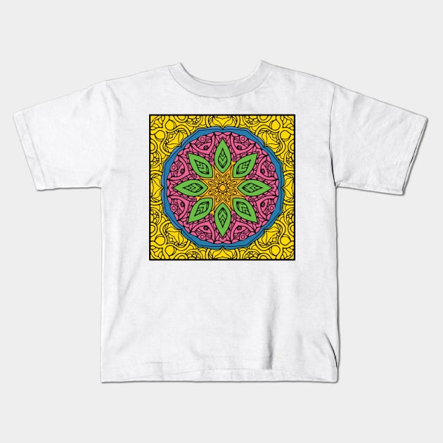 Circle Mandalas 166 (Style:9) Kids T-Shirt by luminousstore